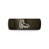 tungsten wedding ring – gunmetal & black tungsten crampons wedding band