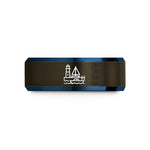 personalized presents for couples – gunmetal & blue tungsten harbor or marina wedding band