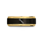 personalized couple present ideas – black & gold tungsten torque wrench wedding band