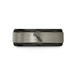 couple anniversary present ideas – black & grey tungsten torque wrench wedding band