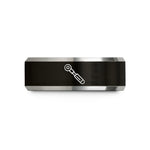 unique couple present options – black & gray tungsten torque wrench wedding band