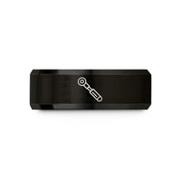 couple anniversary present ideas – black tungsten torque wrench wedding band
