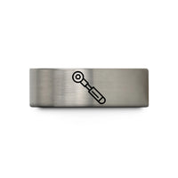 best present for couples – gold & gray tungsten torque wrench wedding band