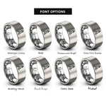 font options for inside engraving on grey harbor buoy wave rings