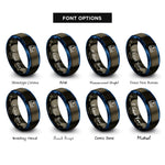 font options for inside engraving on gunmetal & blue harbor entrance rings