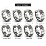 font options for inside engraving on gray harbor seal rings