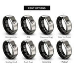 font options for inside engraving on black & gray hard hat rings