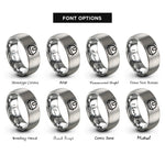 font options for inside engraving on gray hard hat rings