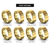 font options for inside engraving on gold hare rings