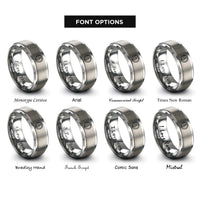 font options for inside engraving on gray harmonic clef rings