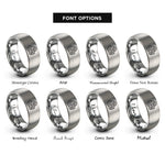 font options for inside engraving on silver hash browns rings