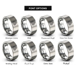 font options for inside engraving on gray hash browns rings