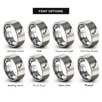 font options for inside engraving on silver hawaii hawaii rings
