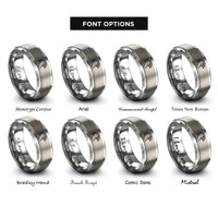 font options for inside engraving on gray hawk rings
