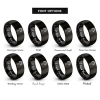 font options for inside engraving on black hawthorne strainer rings