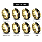 font options for inside engraving on black & gold hay bale rings