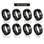 font options for inside engraving on black hay bale rings