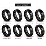 font options for inside engraving on black hay bale rings