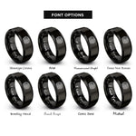 font options for inside engraving on black hay bale rings
