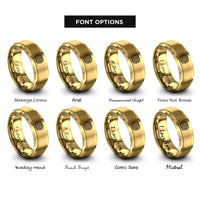 font options for inside engraving on gold hay bale rings