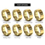 font options for inside engraving on gold hay bale rings