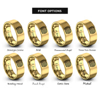 font options for inside engraving on gold hay bale rings