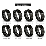 font options for inside engraving on black hay bundle rings