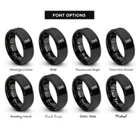 font options for inside engraving on black hay bundle rings