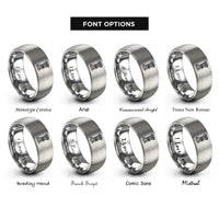 font options for inside engraving on grey hay bundle rings
