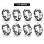font options for inside engraving on silver hay bundle rings