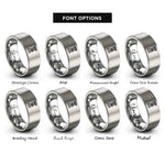 font options for inside engraving on grey hay bundle rings