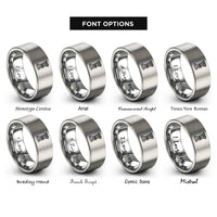 font options for inside engraving on grey hay bundle rings