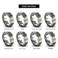 font options for inside engraving on gray hdmi plug rings