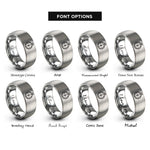 font options for inside engraving on gray heading indicator rings