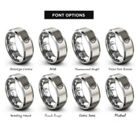 font options for inside engraving on grey heading indicator rings