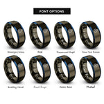 font options for inside engraving on gunmetal & blue heading indicator rings
