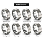 font options for inside engraving on gray headstand sirsasana circle rings