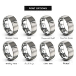 font options for inside engraving on grey headstock rings
