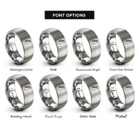 font options for inside engraving on grey headstock rings