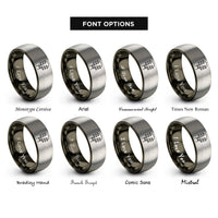 font options for inside engraving on gunmetal & gray headstock tuners rings