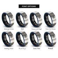 font options for inside engraving on black & blue & grey healing bindrune rings