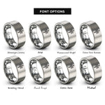 font options for inside engraving on grey healing bindrune rings