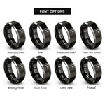 font options for inside engraving on black & grey heat gun rings