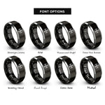 font options for inside engraving on black & gray hecates wheel rings