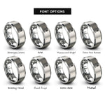 font options for inside engraving on gray heceta lighthouse rings