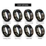 font options for inside engraving on gunmetal & blue helm rope rings