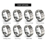 font options for inside engraving on grey hen rings
