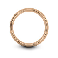 unique couples wedding rings – albino rat engraving on black & rose gold tungsten wedding band