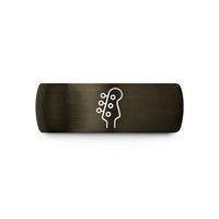 unique presents for couples – gunmetal & black tungsten fretless bass headstock wedding band