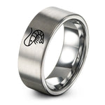 matching couple ring sets – gray tungsten shrimp ring